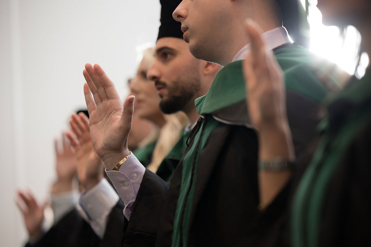 Graduation ceremony celebration for the SJSM Class of 2025.